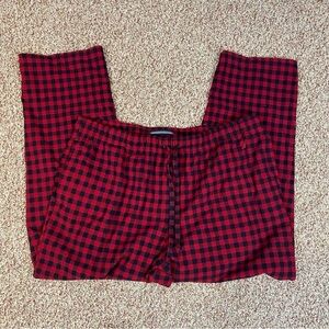 Nautica Mens Flannel Pajama Pants Red Black Gingham XL